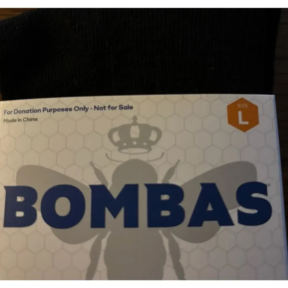 Bombas Mid-Calf Crew Socks Mens/Women Unisex Large Black 2 Pack New